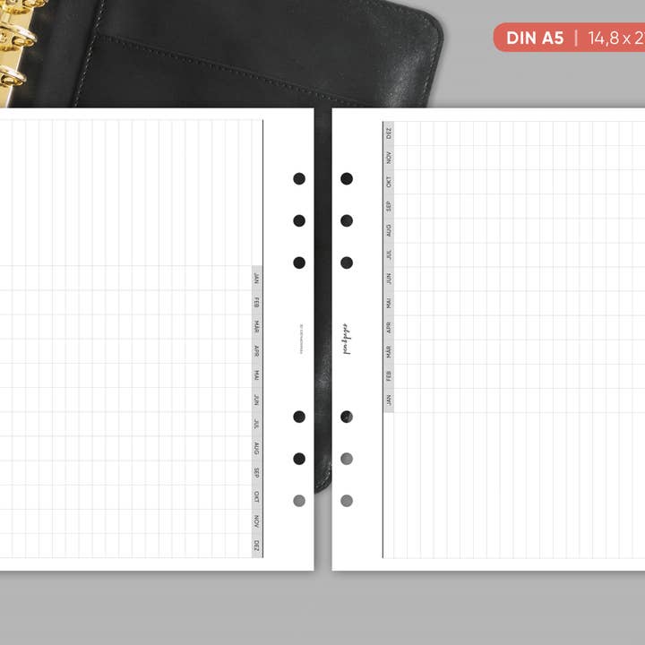 Einlagen "Tracker Jahr quer" für Ringplaner - DIN A5 - 14,8 x 21 cm für den Großhandel von pen & pages