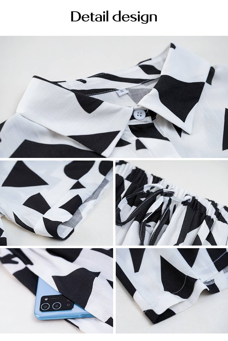 Lily Clothing - Wholesale Top & Short Set (NOT Loungewear) - Women's - LOOSE CASUAL SHIRT AND SHORTS TWO-PIECE SET3