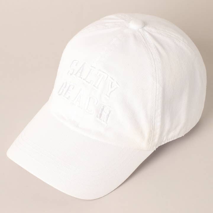 Fashion City - Wholesale Baseball Cap - Women's - Salty Beach Text Embroidery Baseball Cap21