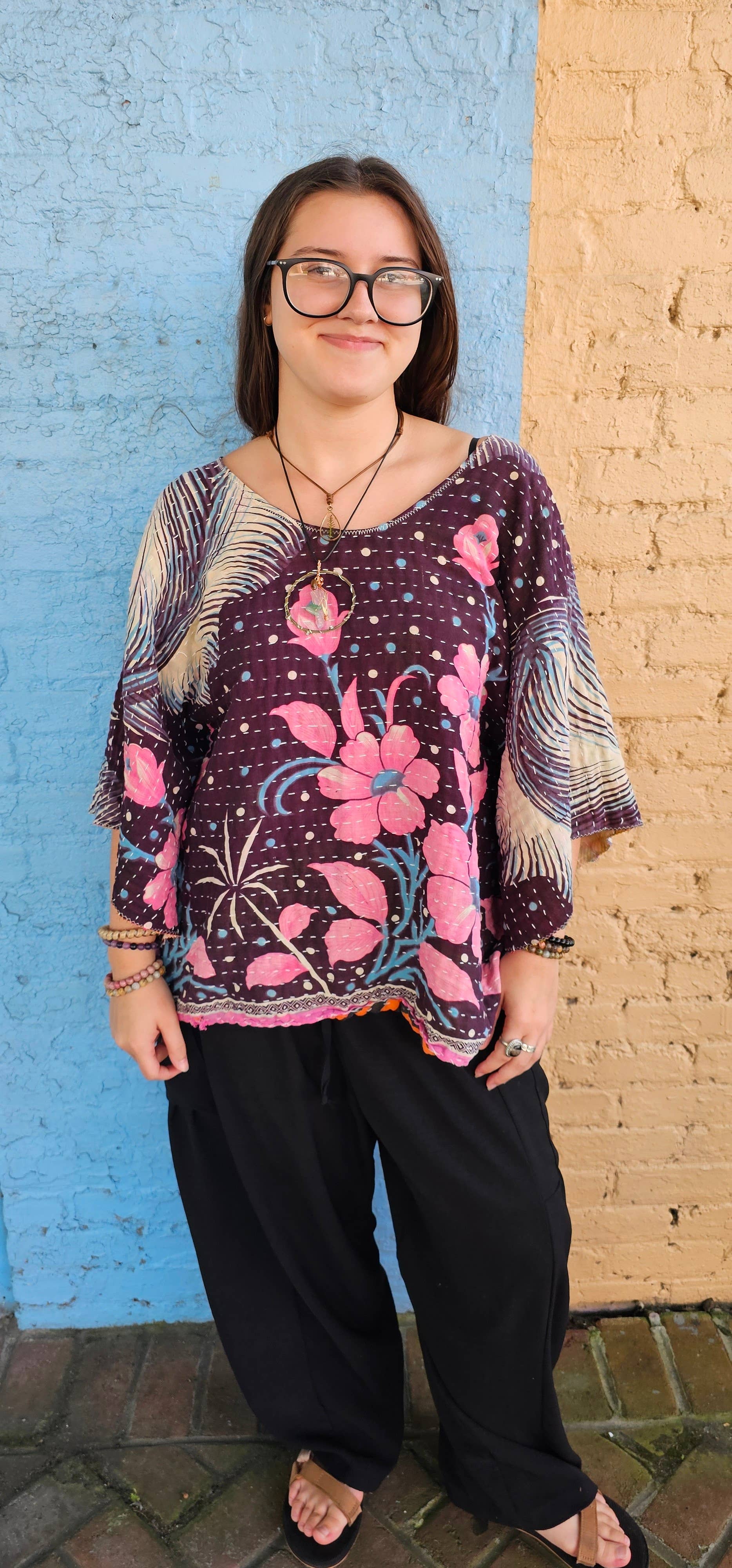 Little Hippie Chick - Wholesale Tunic - Women's - Charmer Kantha Top