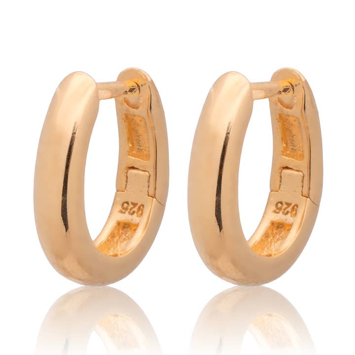 Plain Huggies Hoop Earrings for wholesale by Cool and Interesting