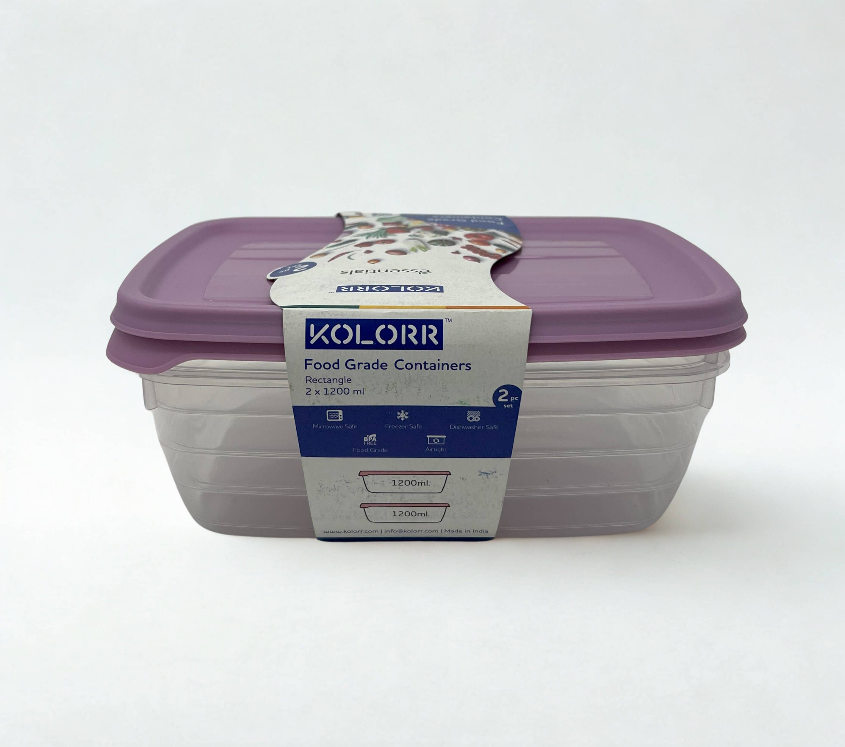 USA HomeMax – wholesale Food storage container – 2pc 1200ml Plastic Food Grade Container 2