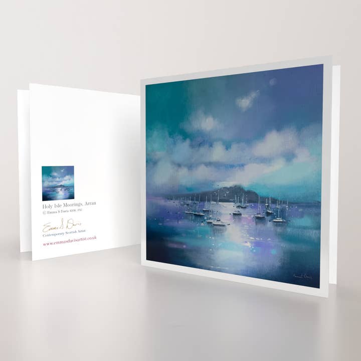 'Cartão de Arte - Amarrações da Ilha Sagrada, Arran' por atacado de Emma S Davis Artist