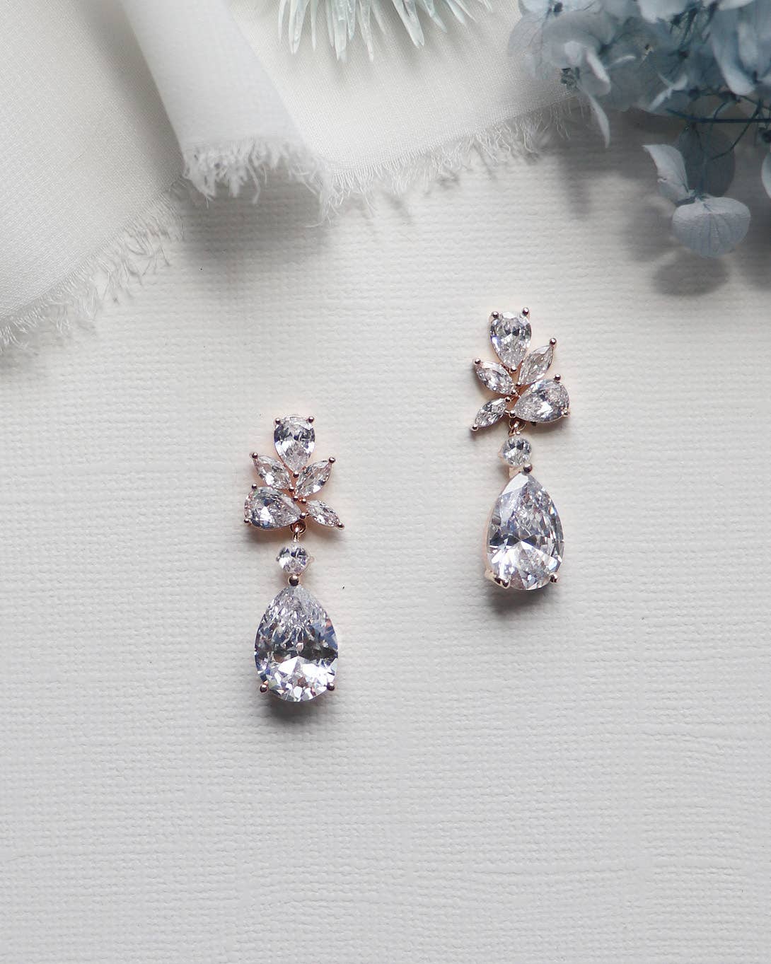allureweddingjewelry - Wholesale Dangle Earrings - Natalia Cluster CZ Earrings3
