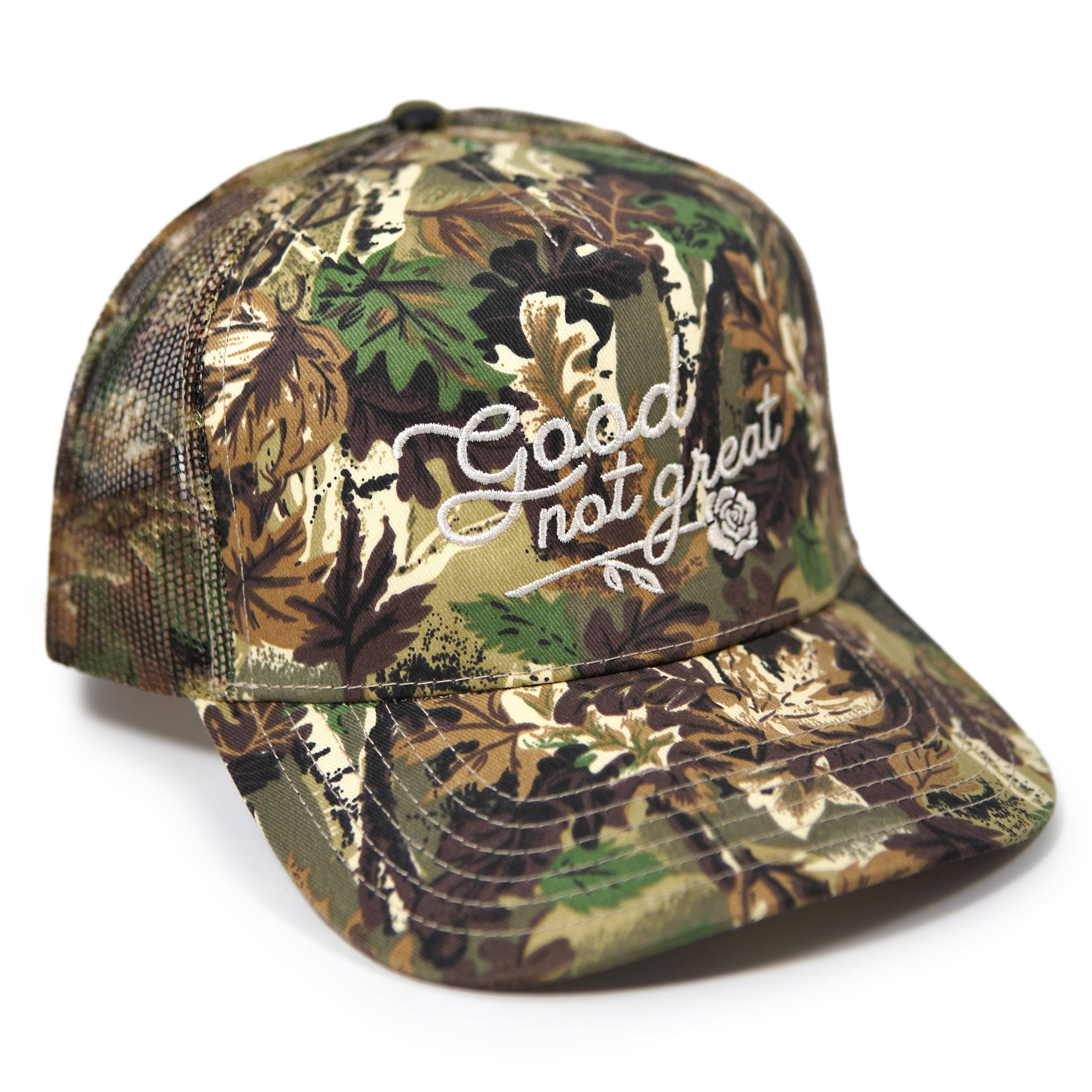Stuntin Goods - Wholesale Trucker Hat - Unisex - Good Not Great Camo Trucker Hat0