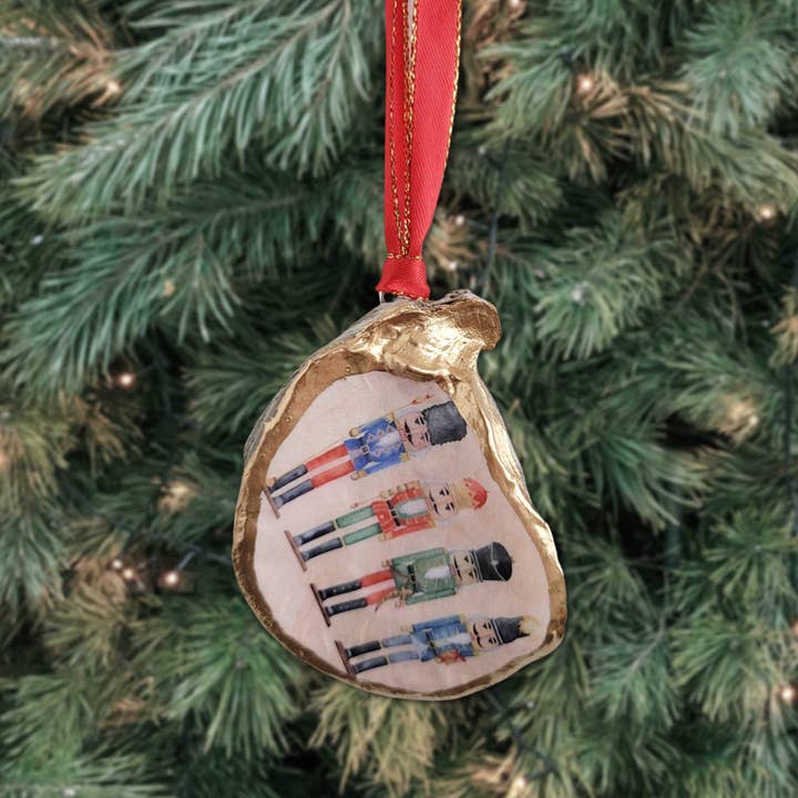 Beatrixbell Handcrafted - Wholesale Ornament - Nutcracker Christmas Ornament • Oyster Shell