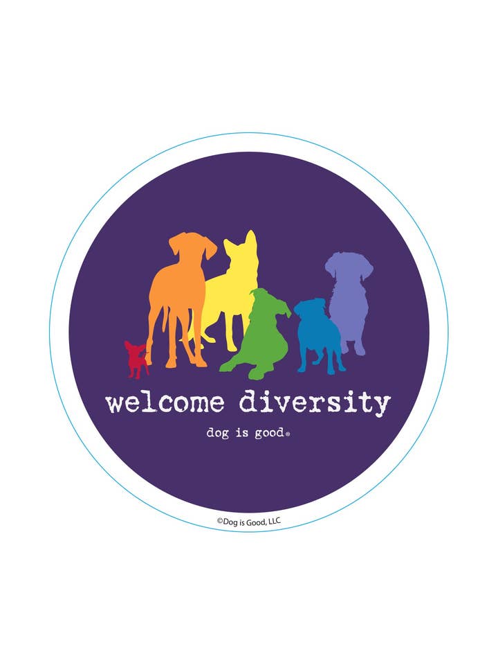 Adesivo: Benvenuta Diversità Orgoglio per la vendita all'ingrosso da parte di Dog is Good
