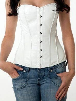 Lambskin short overbust sweetheart steel-boned authentic corset for wholesale by corsettery