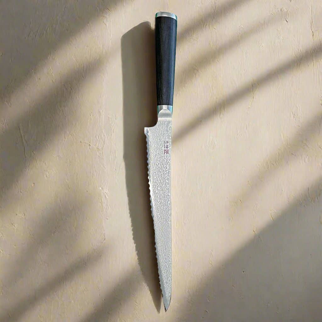 Ginza Steel - Wholesale Kitchen/Utility Knife - Miyako SUS 240mm Bread Slicer | 33 Layer Damascus Steel Blade  – Made in Japan8