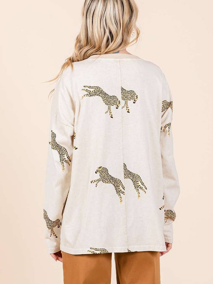 mittoshop - Wholesale Knit Top - Women's - MINERAL WASH CHEETAH PRINT LONG SLEEVE TOP14