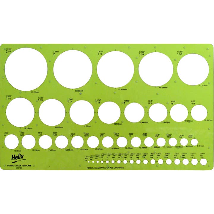 Maped Helix USA - Wholesale Sketchbook/Sketchpad - Combo Circle Plastic Drawing Template