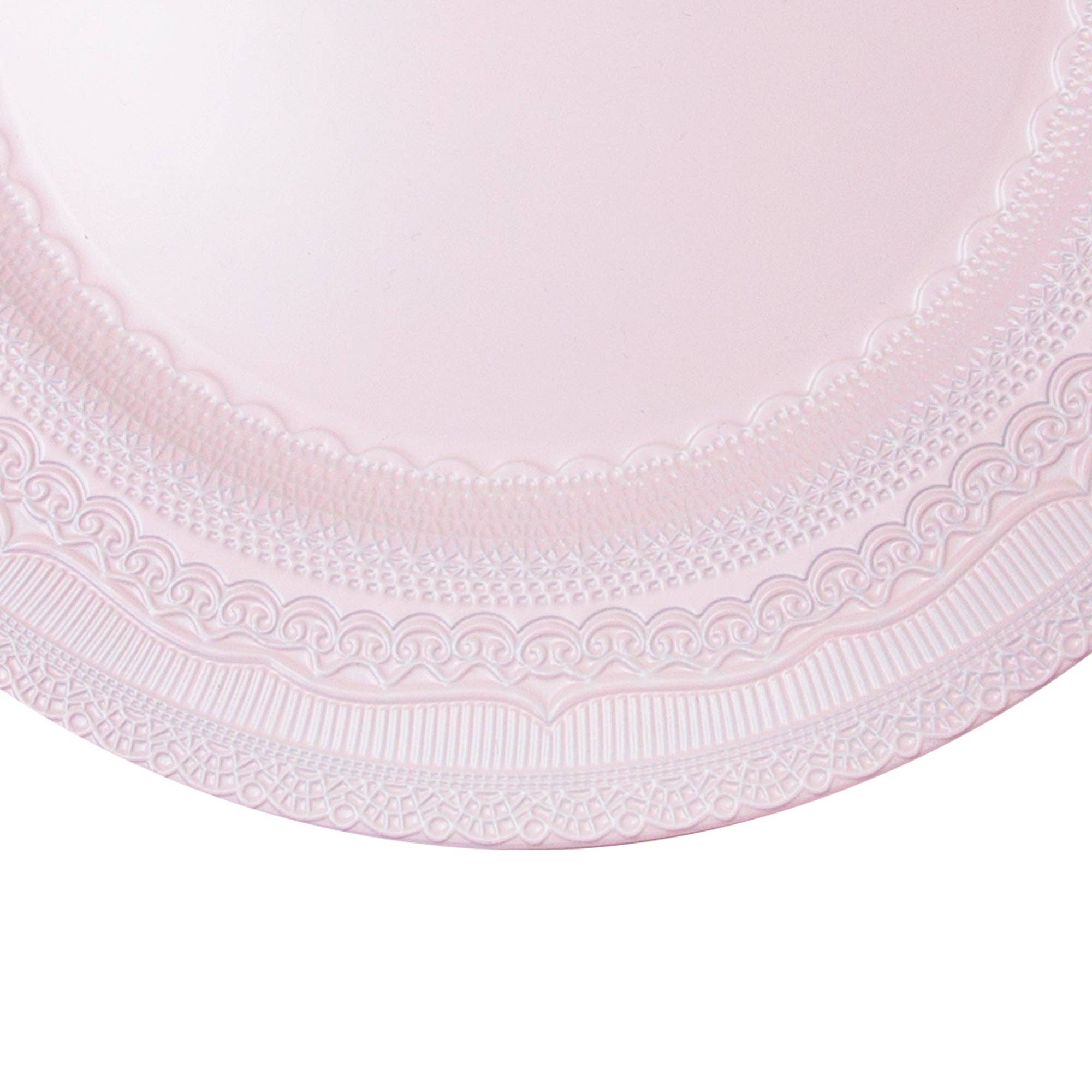 Portofino International Trading, USA - Wholesale Charger Plate - Eyelet Plastic Charger Plate 13" - Pink1