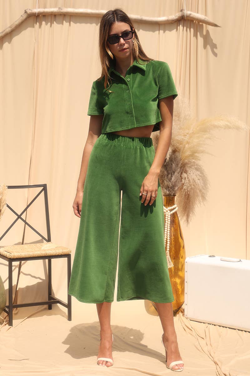 EMERALD JP6523 CAPRI PANT WITH ELASTIC WAISTBAND for wholesale on Faire4