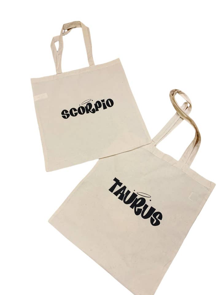 Y2K Zodiac Tote Bag for wholesale by Sylv's Art Creations