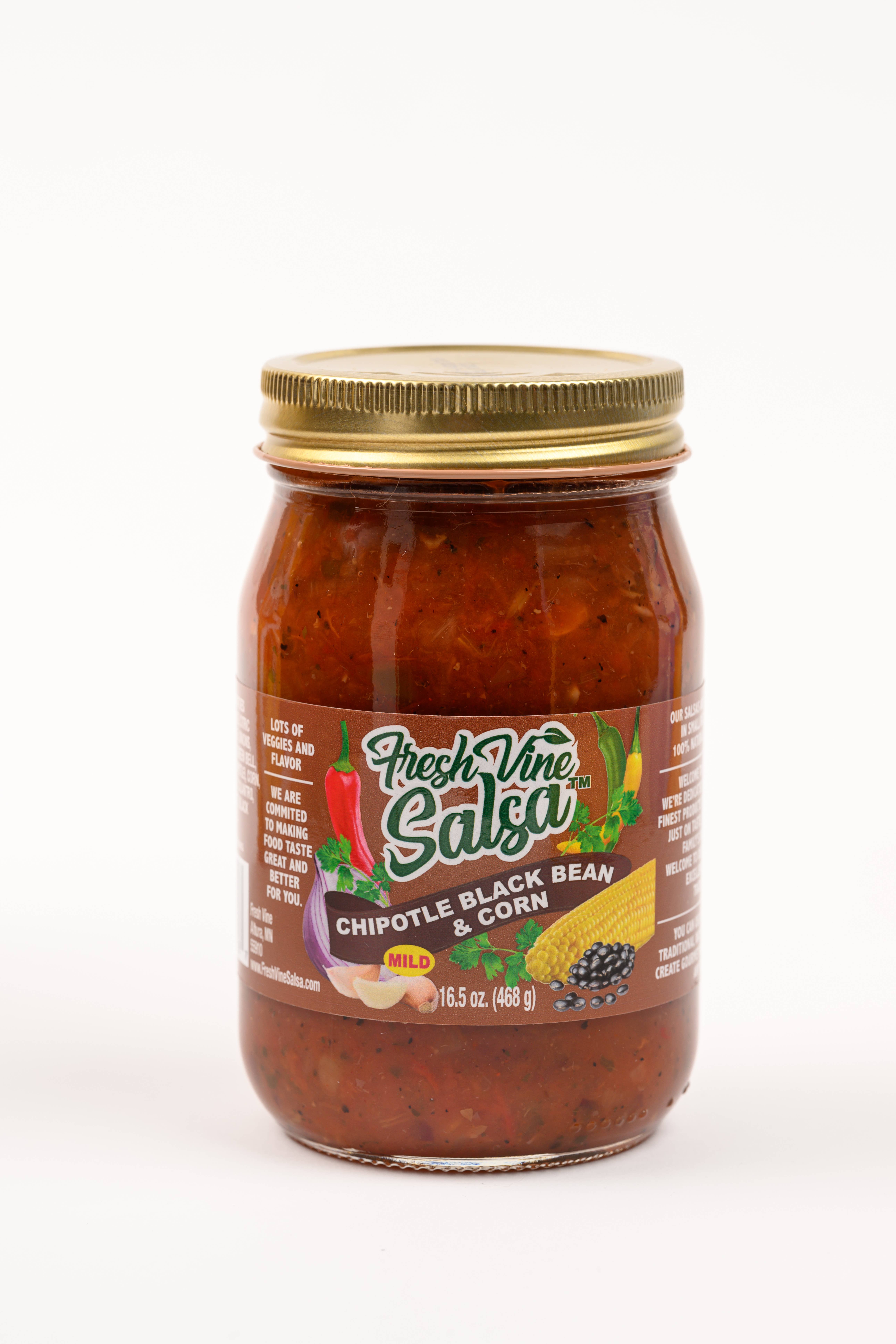The Jam Shoppe LLC - Wholesale Jam/Jelly - Fresh Vine Chipotle Black Bean and corn Salsa 16.5oz.