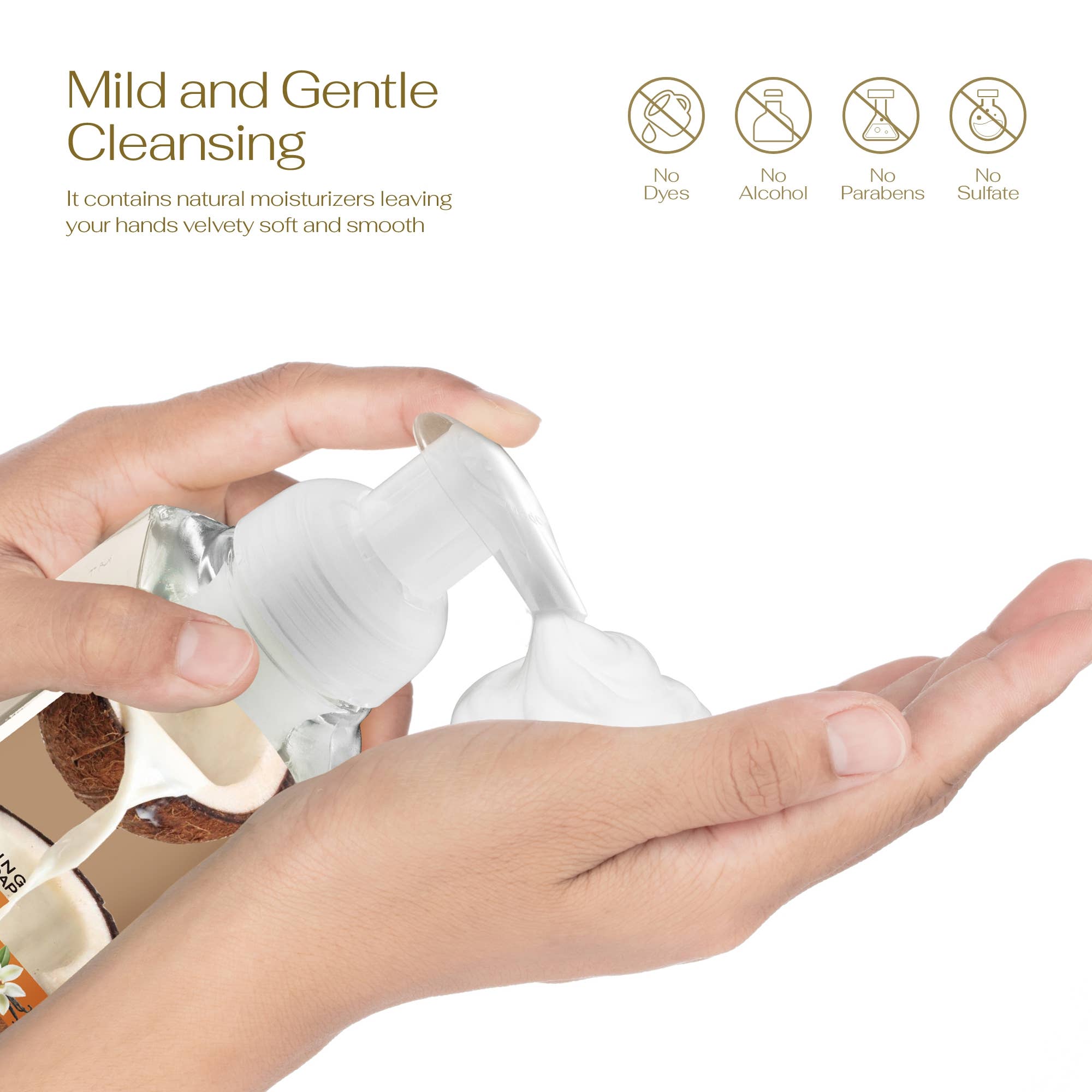 Lovery - Wholesale Hand Soap/Wash - Vanilla Coconut Hand Foaming Soap - 3pc Moisturizing Wash6