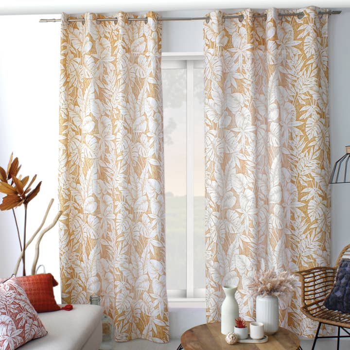 Cortina Irommet, 135x240cm, Impressão Vegetal, Bundi por atacado de DECOSTARS - CmaDECO