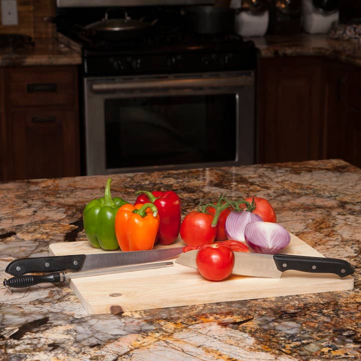 Lexi Home - Wholesale Knife Set - 16-Piece Cutlery and Extra Large Cutting Board Set