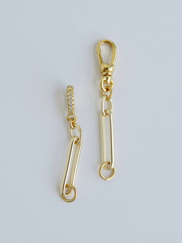 Hinged Clasp Lariat Chain - Figaro Link - add a charm for wholesale by Boutique Suarez Co.