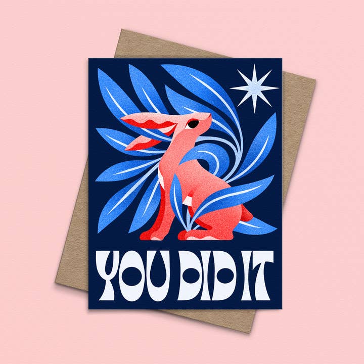 Je Hebt Het Gedaan Gefeliciteerd | Wenskaart | Feestelijk voor wholesale door Julie Solvstrom Illustration