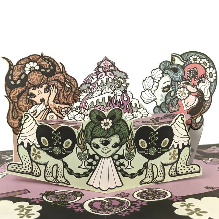 Junko Mizuno Pop Up Birthday Party Greeting Card for wholesale by Poposition Press