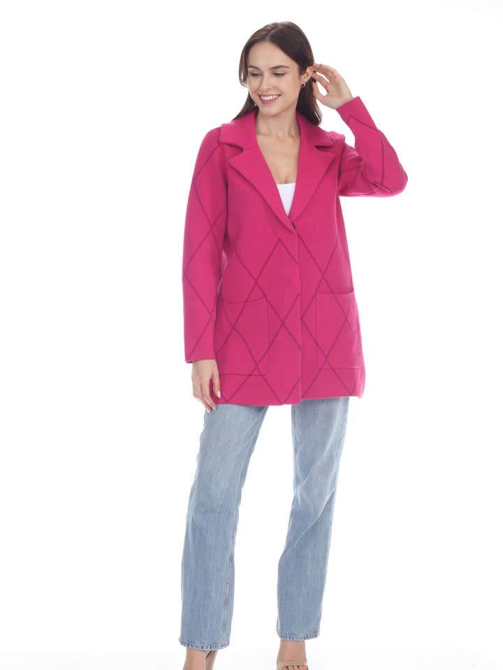 The Quinn Long Coatigan for wholesale by Rain + Rose