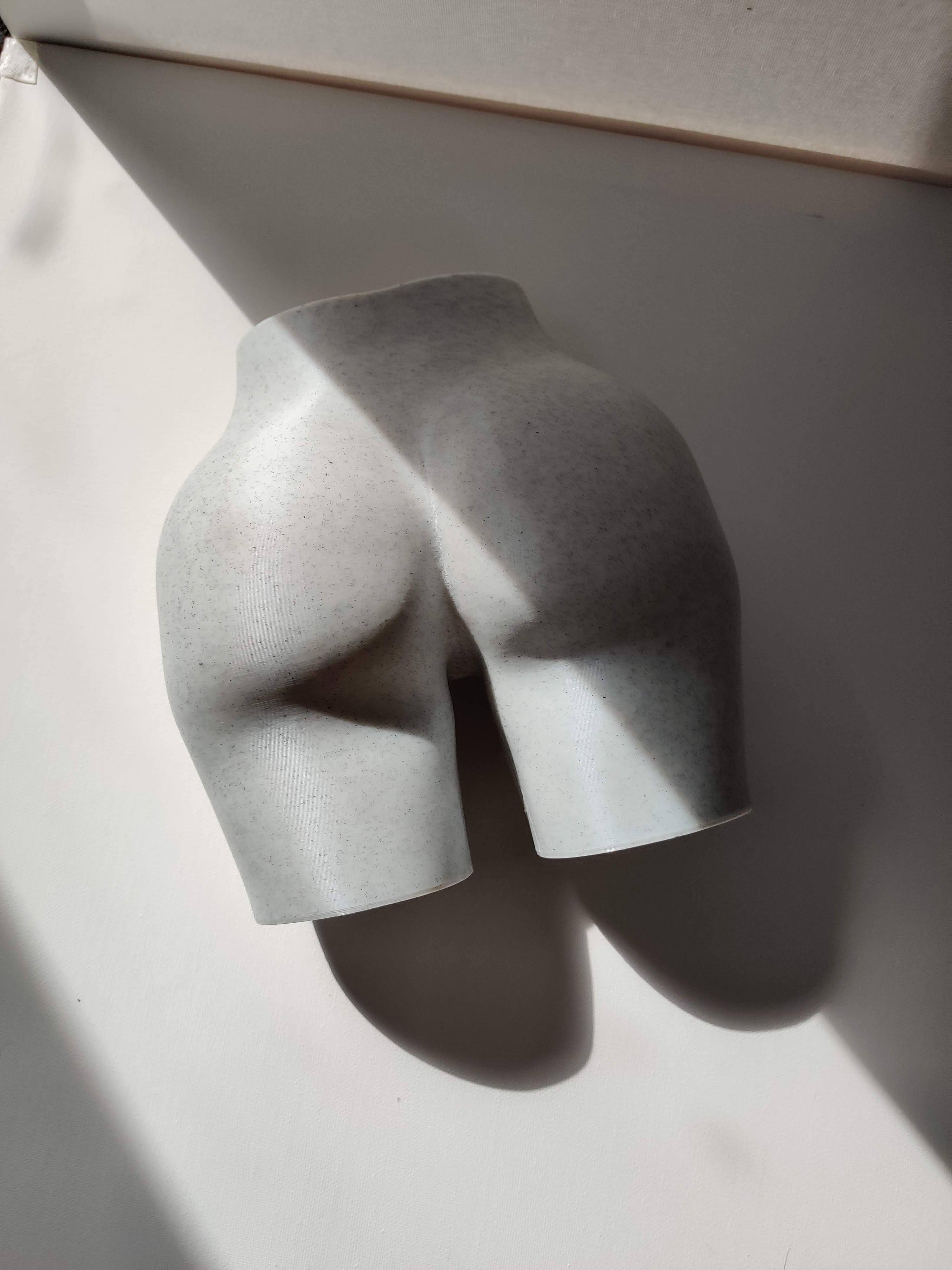 alterly – Engroshandel Vase – Booty Vase, Kvinde Bum Pampas Pot -3D Trykt Plast-Marmor3