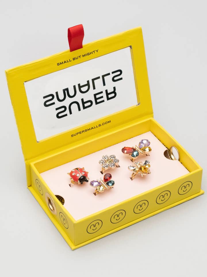 Butterfly & Ladybug Ring Set for wholesale by Super Smalls