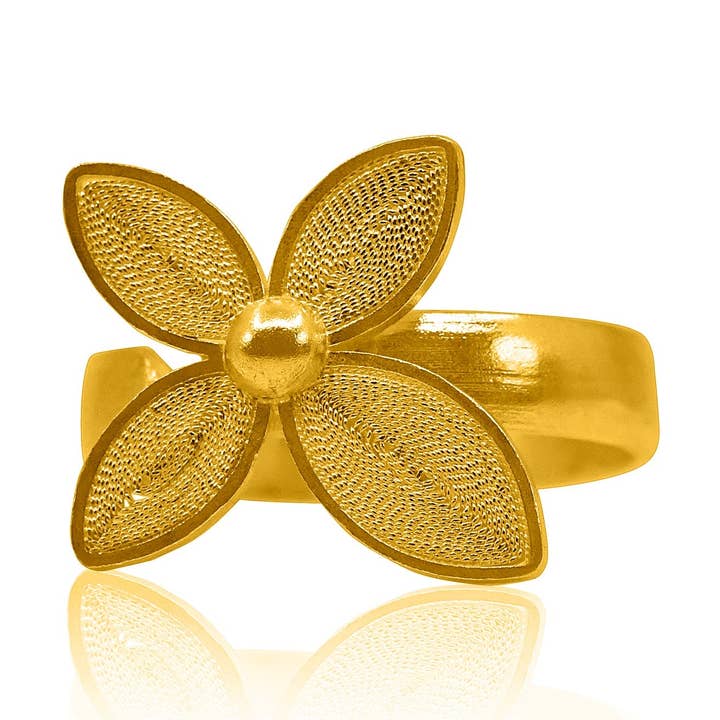 BAGUE EN OR SOUCI EN FILIGRANE pour la vente par Olmox - Fine Filigree Jewelry