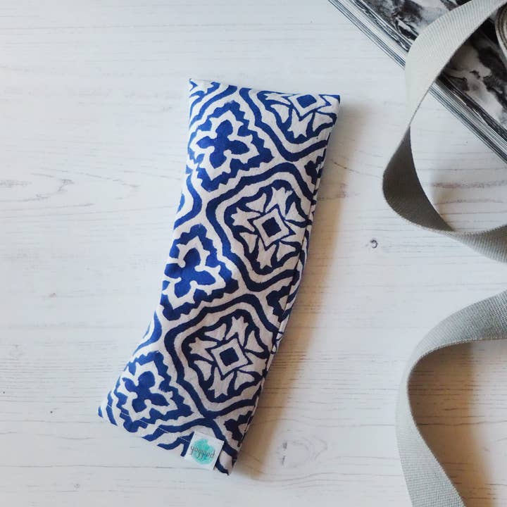 Eye Pillow - Tiled Lattice - Blue for wholesale by Yogipod