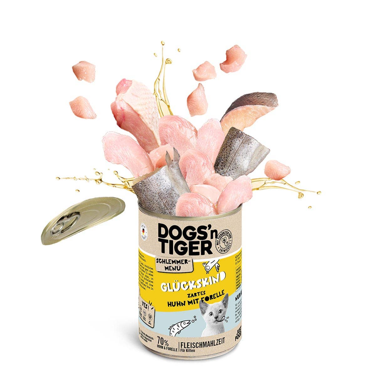 Dogs’n Tiger - Wholesale Pet Food - Cat - Dogs'n Tiger Junior cat food lucky child chicken & trout4