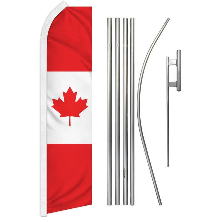 Canada Super Vlag & Mast Kit voor wholesale door Flags Importer