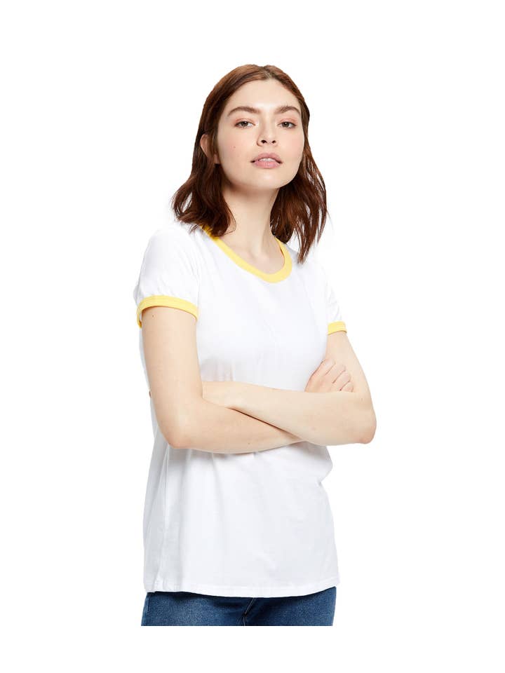 US Blanks - Wholesale T-Shirt - Women's - Women's Classic Ringer Tee12