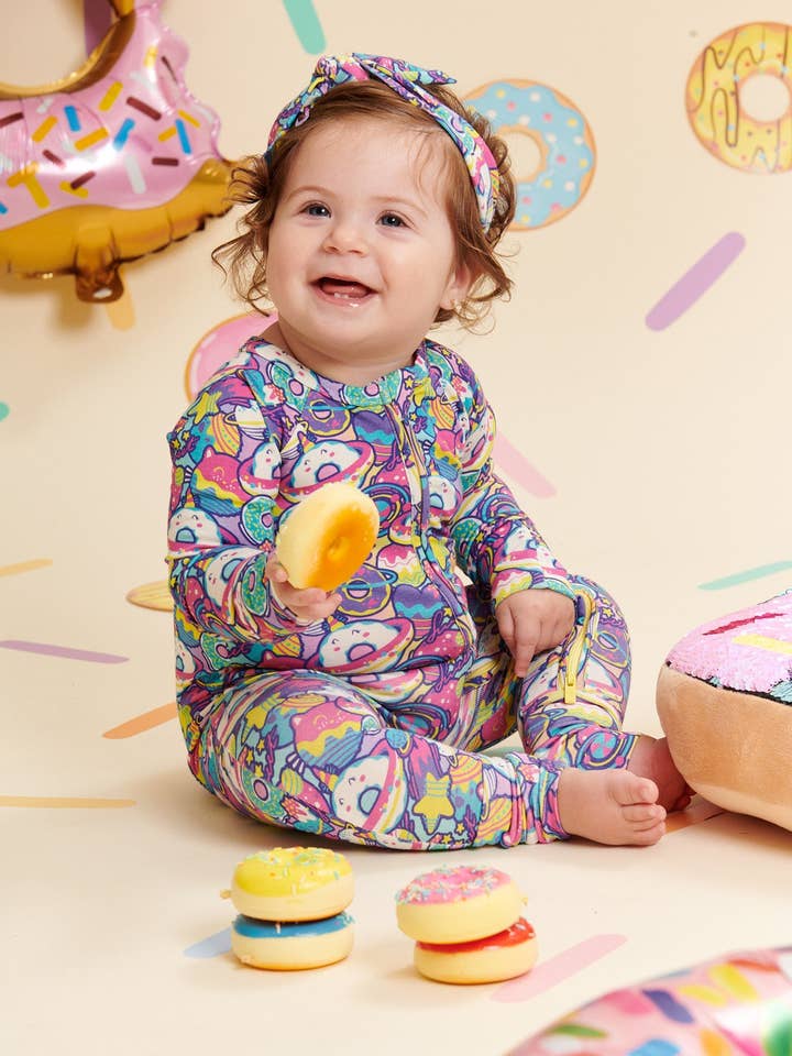 Donut Space Out Convertible Zipper Pajama for wholesale by Elebaby