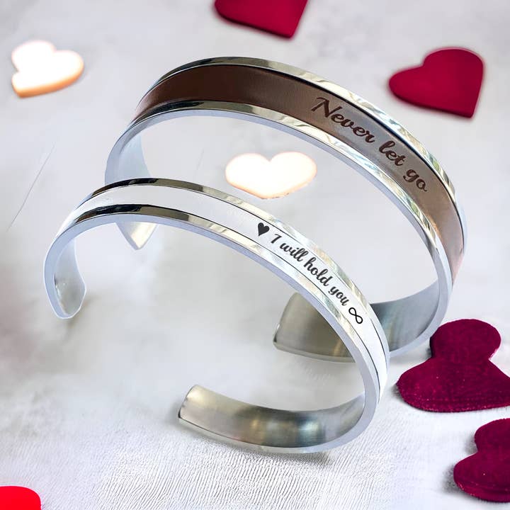 Pulseras a Juego para Parejas con Texto Personalizado - Regalo de Boda para venta al por mayor de BeGenuine