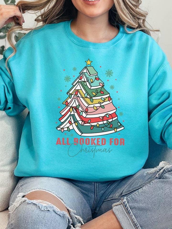 All Booked For Christmas Unisex NuBlend Crew Sweatshirt for wholesale by Wholesale Accessory Market