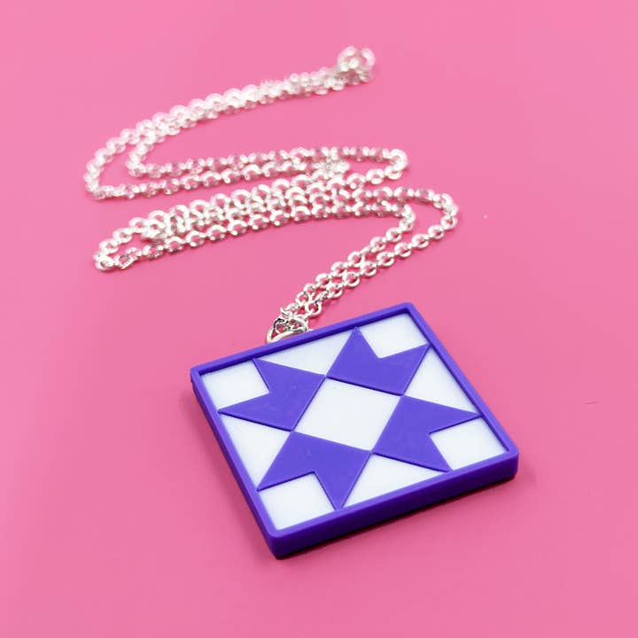 Quilty Necklace - Purple for wholesale by Art School Dropout