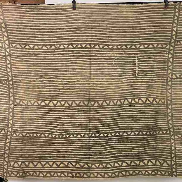 Vintage Traditional Bogolan Mudcloth Mali African Textile | 50 x 35" for wholesale by The Niger Bend