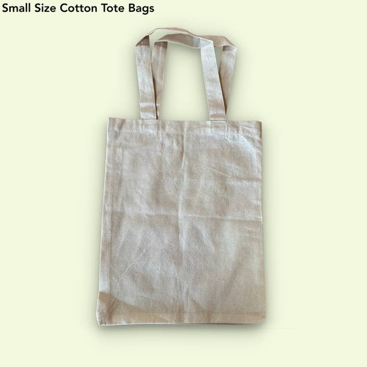 Small Cotton Canvas Tote Bags Wholesale, 11"W x 13"H x 1.2"D for wholesale by BodrumCrafts