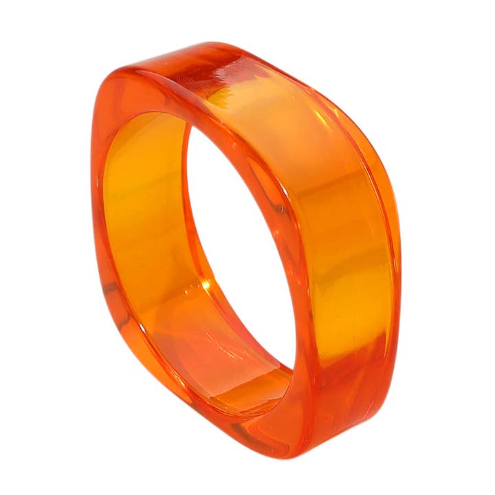 Sensibling Corp. - Wholesale Bangle Bracelet - Chunky Transparent Resin Square Bangle Bracelet7