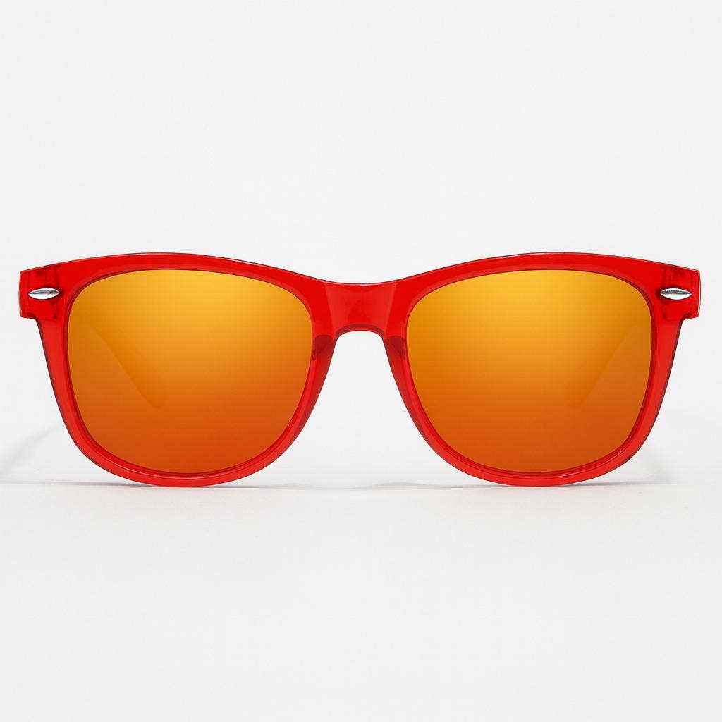 NHP International - Wholesale Sunglasses - Women's - Red 'Distressed' sunglasses with mirror lenses 2215-211