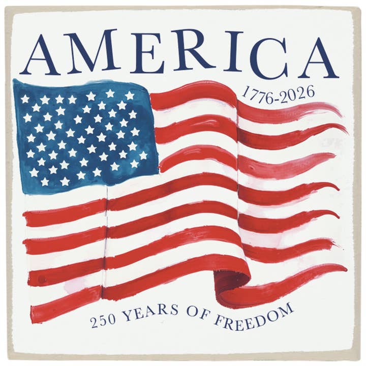 America Flag 250 Years - Square Magnets for wholesale by Sincere Surroundings