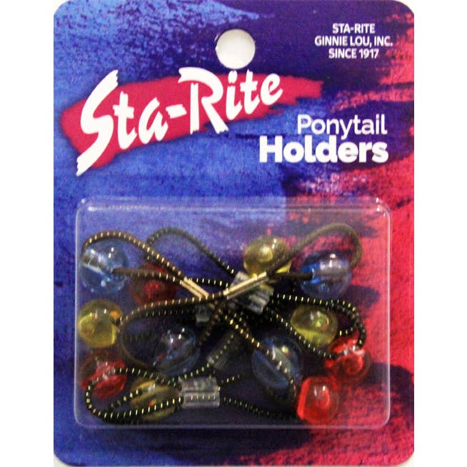 Sta-Rite Ginnie Lou – wholesale Hair tie – Icy Beaded Ponytail Bobbles - 6 ct