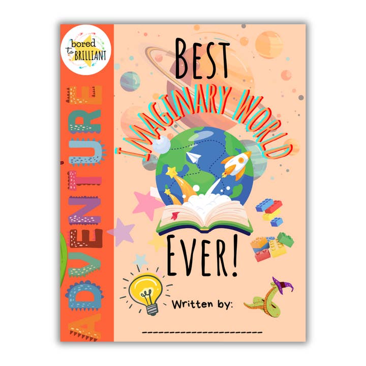 Best Imaginary World Ever! | Personalized Writing & Drawing Book for Kids for wholesale by Bored to Brilliant