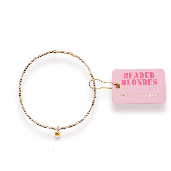 Beaded Blondes – wholesale Charm/dangle bracelet – Pack of 12: Birthstone Charm Bracelets2