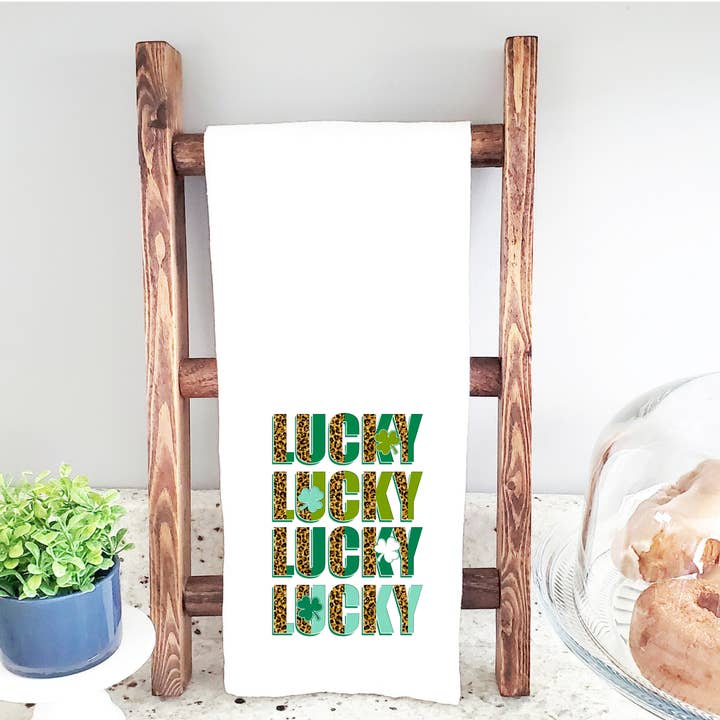 Torchon de cuisine Lucky Lucky Lucky pour la vente par Henry and Hannah