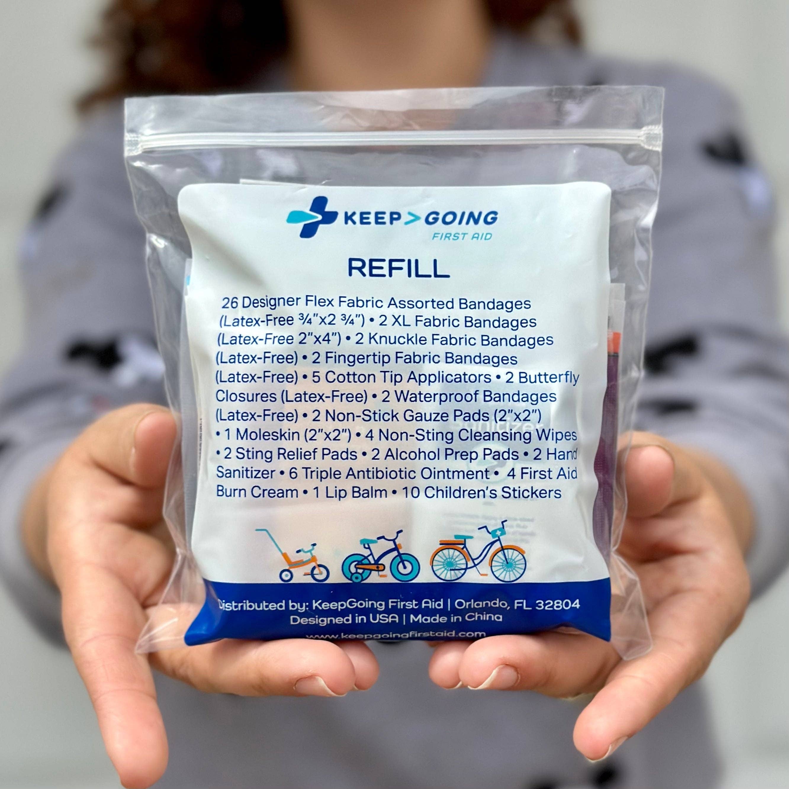 KEEP>GOING First Aid - Wholesale First Aid Kit - Family GoKit Refill (75 Pieces)