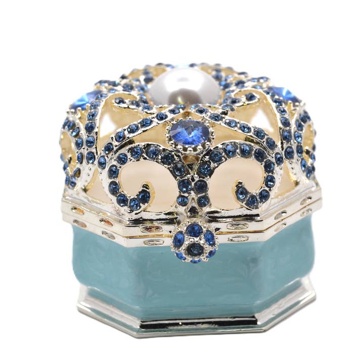 Smyckeskrin i form av en juvelprydd ring med plats för 2 ringar för wholesale av Ciel Collectables