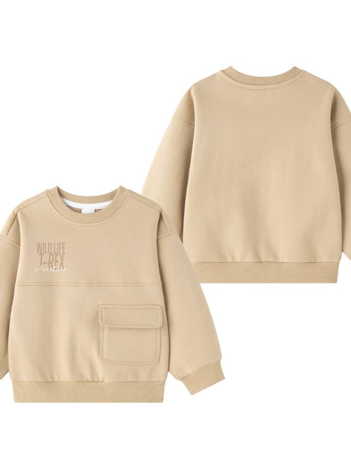Winter-Sweatshirt für Jungen mit langen Ärmeln JBI65207 für den Großhandel von Newness Kids