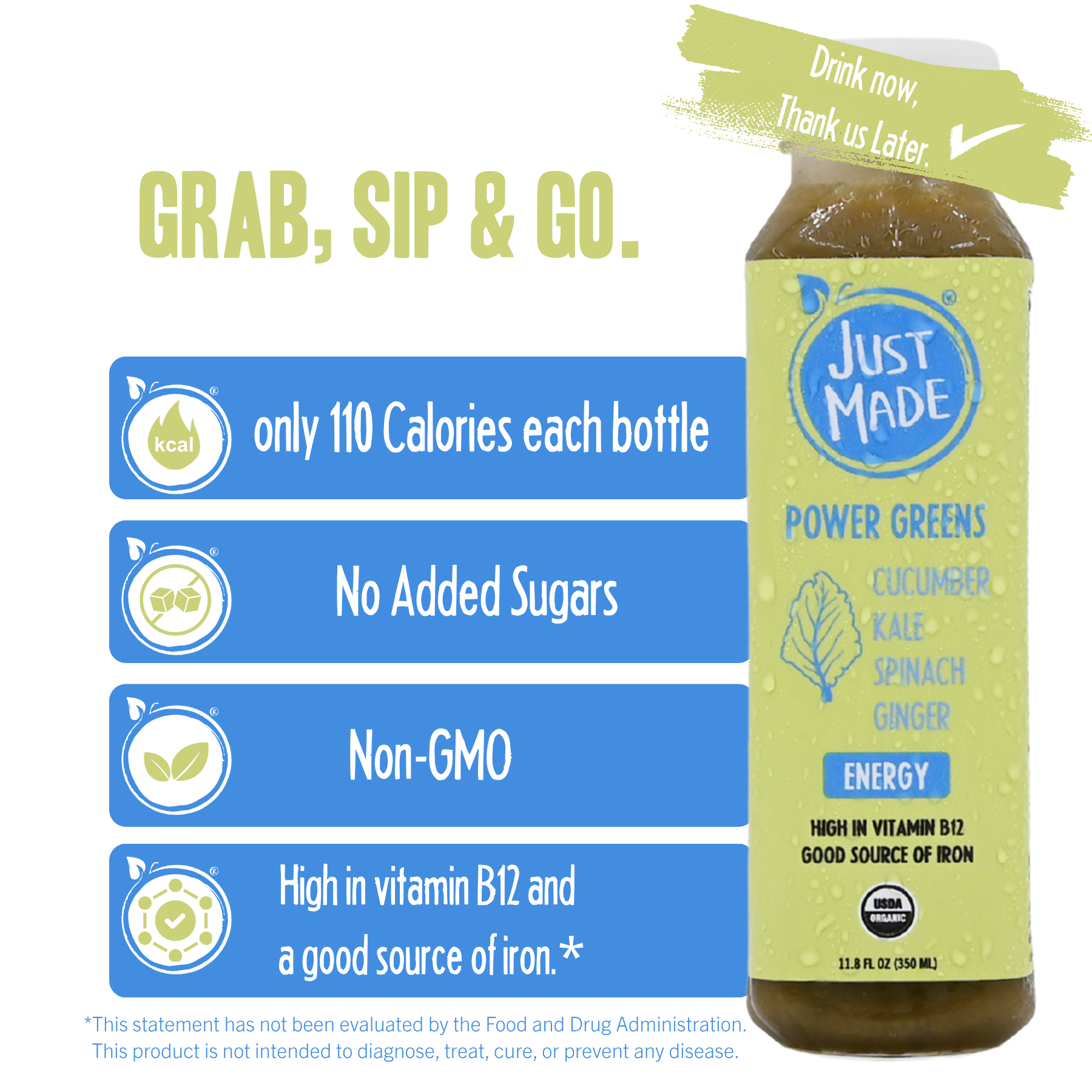 Just Made Foods - Wholesale Wellness Juice/Tonic - Power Greens2